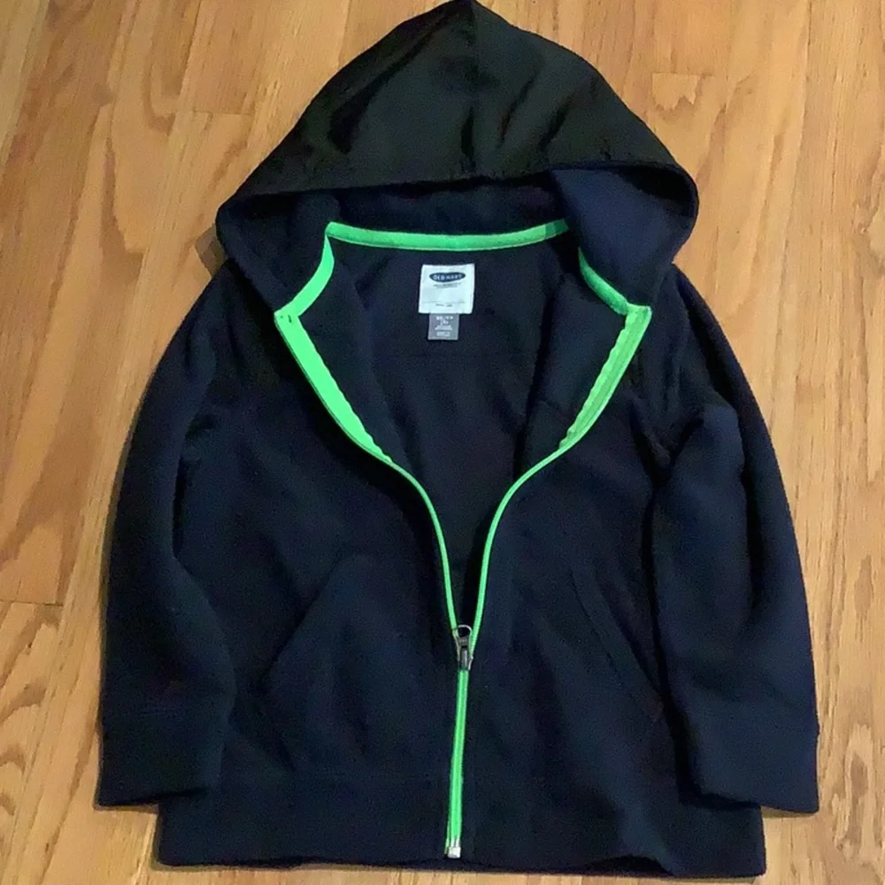 Old Navy: SWEATSHIRT Hoodie Size XS(5) Navy/Black/Electric Green